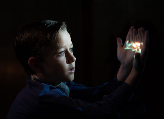 Mateo Zoryan Francis-DeFord as younger Sammy Fabelman in The Fabelmans, co-written, produced and directed by Steven Spielberg.