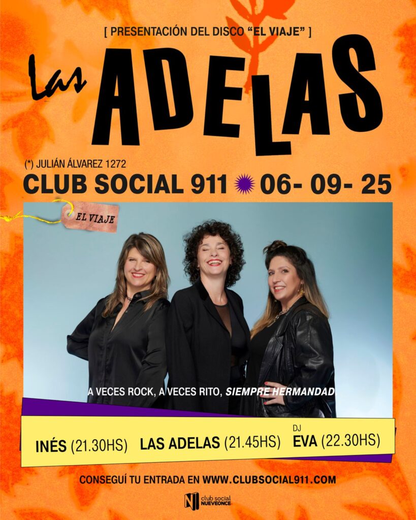 Las Adelas presentan su nuevo single “La tentación” 2 FLYER LAS ADELAS CLUB SOCIAL 911