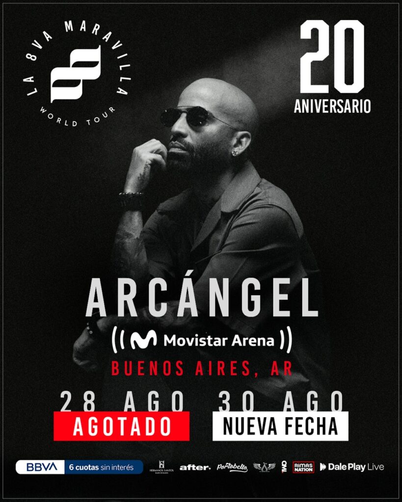 ARCÁNGEL: “LA 8VA MARAVILLA” CAUSA FUROR Y AGREGA UNA NUEVA FECHA EN EL MOVISTAR ARENA 2 ARCA 1080x1350 AGNF