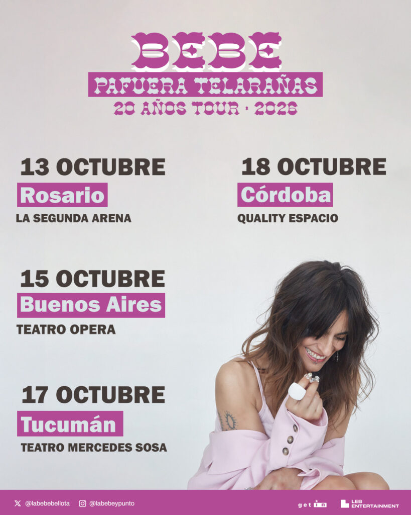 BEBE anuncia su gira por Argentina: dónde puedo comprar las entradas 2 Copia de 1080x1350 1