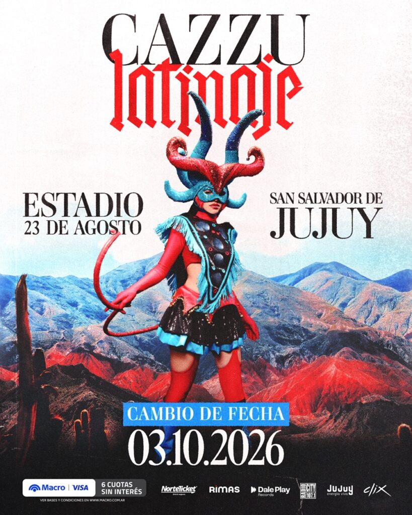 CAMBIO DE FECHA: Cazzu reprograma su show en Jujuy 2 JujuyReprog FEED