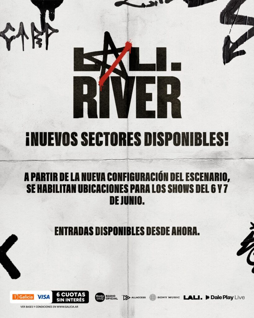 Lali en River: ¡Nuevas localidades a la venta! 2 LALI NUEVAS LOCALIDADES 4.5 04