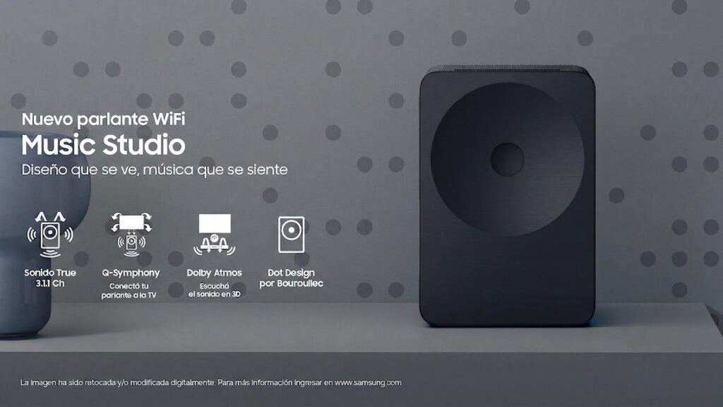 Nuevo Music Studio: el parlante WiFi de Samsung que redefine el sonido a través del diseño 3 KV Lanzamiento Music Studio 7 1