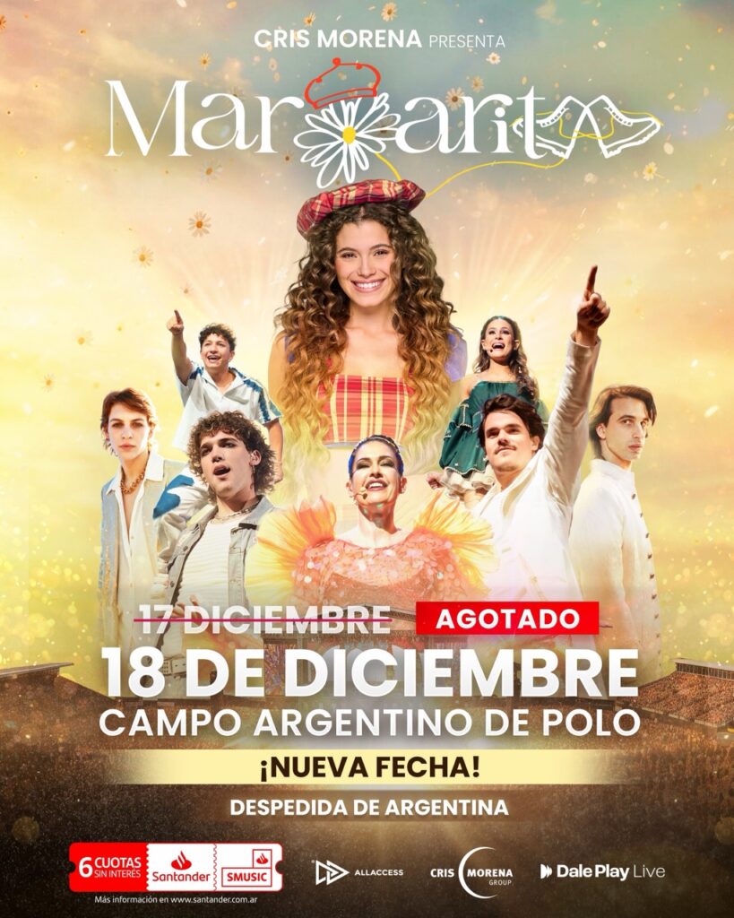 MARGARITA: agotó su primera fecha y anuncia una segunda en el Campo Argentino de Polo 2 segunda fecha campo de polo