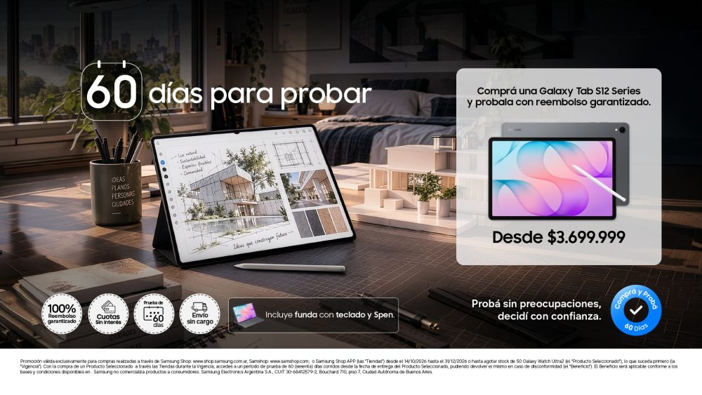 Samsung Argentina amplía el programa “Comprá y Probá” para la nueva Serie Galaxy Tab S12 y el Galaxy Watch Ultra2 2 Q3 Buy Try TABS12.jpg 1000x563 1